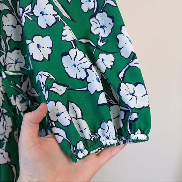 Eliza J Green Floral Faux Wrap Midi Dress - Picture 8 of 15